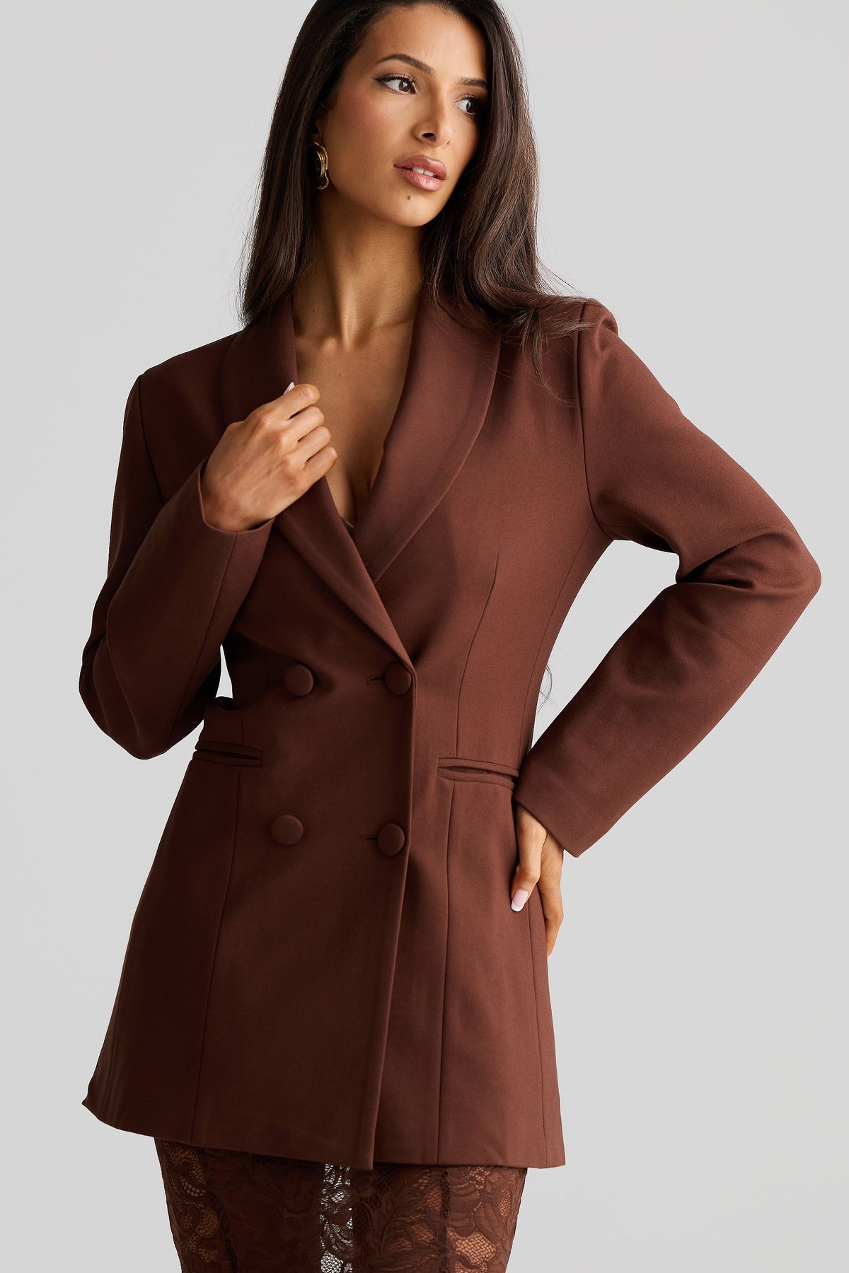 Sabrina Blazer – Espresso Brown