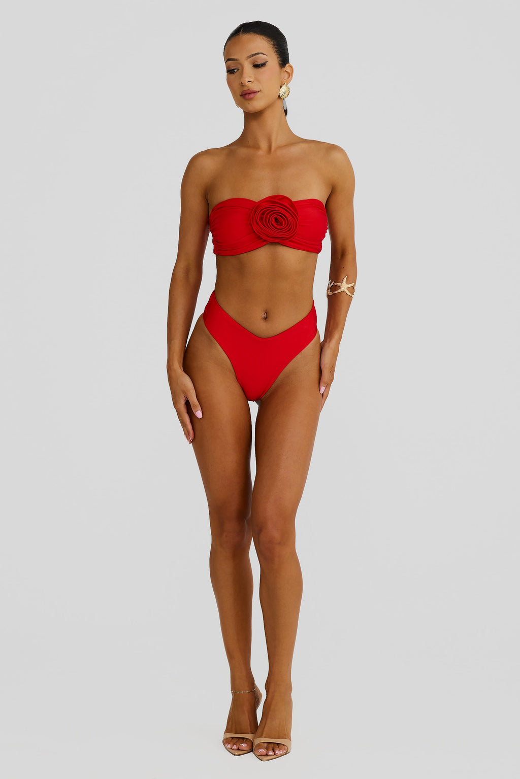 Elora Bikini Bottom – Cherry Red