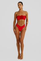 Elora Bikini Bottom – Cherry Red