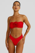 Elora Bikini Top – Cherry Red