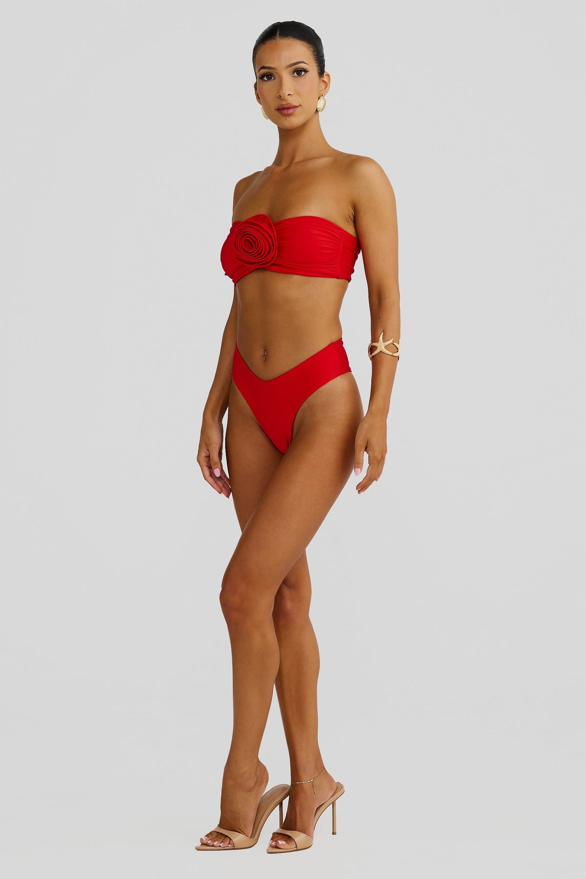 Elora Bikini Bottom – Cherry Red
