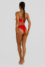 Elora Bikini Bottom – Cherry Red