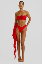 Elora Bikini Bottom – Cherry Red