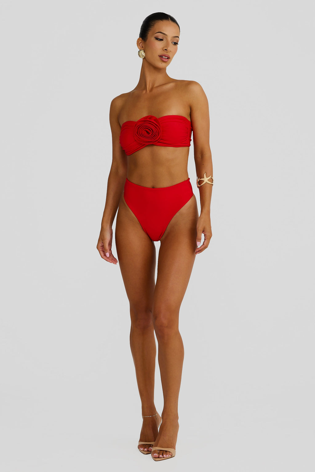 Elora Bikini Bottom – Cherry Red