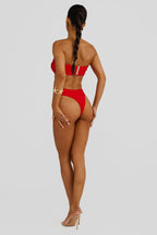 Elora Bikini Bottom – Cherry Red
